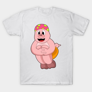 Pig at Jumping into Water T-Shirt